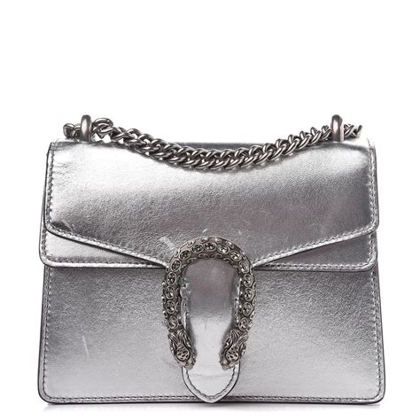 metallic silver gucci bag|gucci dionysus mini bag.